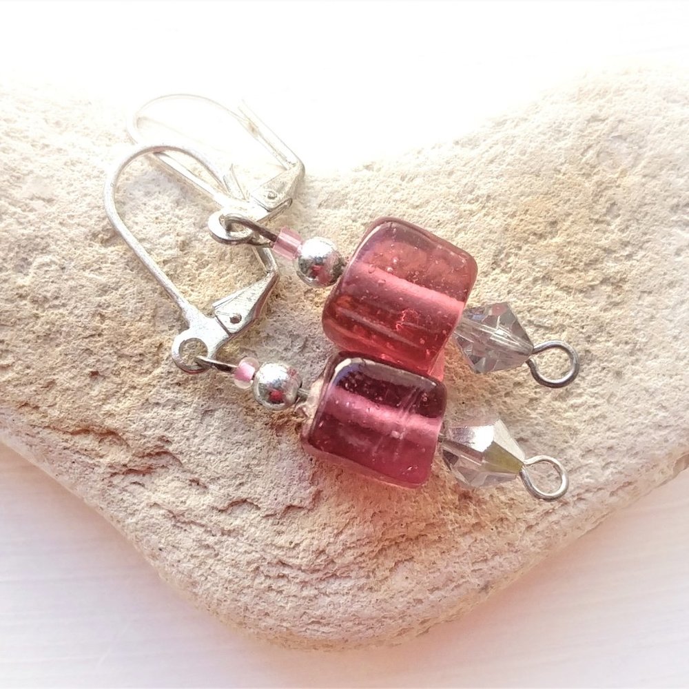 Pink Dangling Earrings